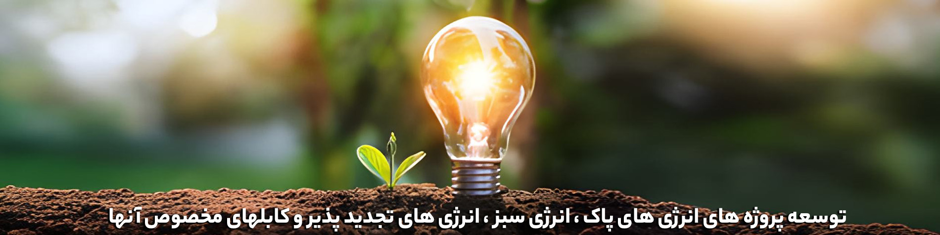 توسعه پروژه های انرژی های پاک   ، انرژی سبز  ، انرژی های تجدید پذیر و کابلهای مخصوص آنها